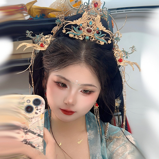 古风公主婚嫁神女发冠发饰发簪额饰异域敦煌头饰飞天汉服头饰配饰