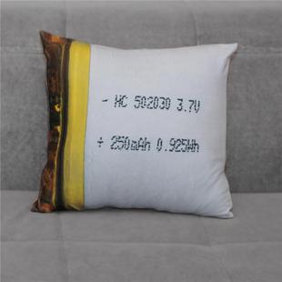 羽丝绒抱枕 锂电池鼓包抱枕 聚合物电池 电子从业者搞怪枕头40X40
