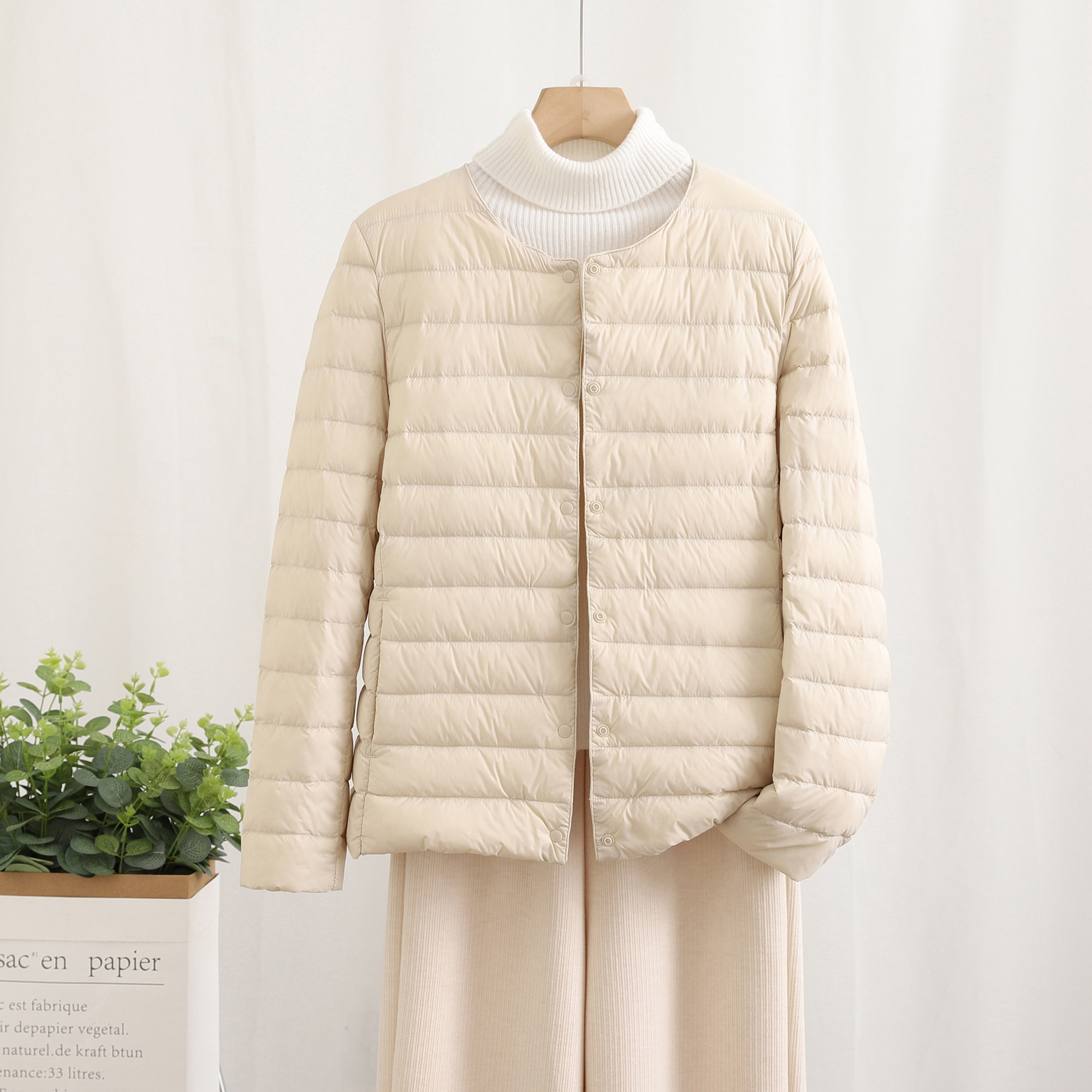 秋冬大码排骨轻薄羽绒服内胆外套