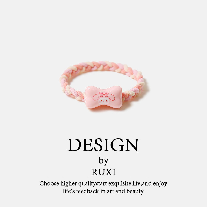 卡通可爱骨头玉桂狗发圈甜美少女扎头发橡皮筋高弹力耐用儿童发饰