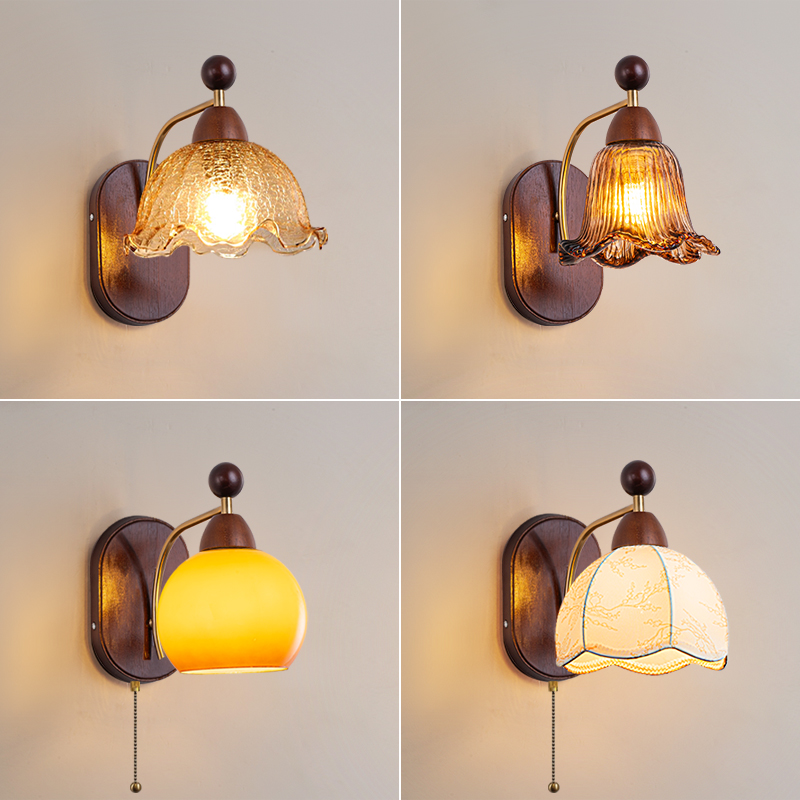新款中古风客厅餐厅复古壁灯创意主卧卧室床头走廊过道楼梯墙壁灯