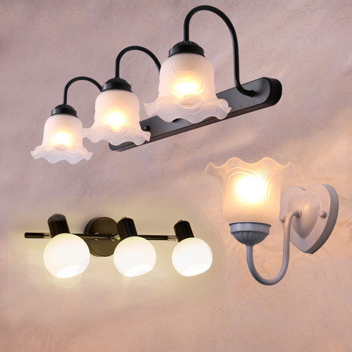 可换灯泡镜前灯墙壁灯卧室免打孔