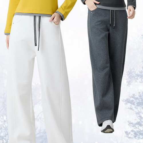 秋冬厚款保暖广场舞服装弯刀裤