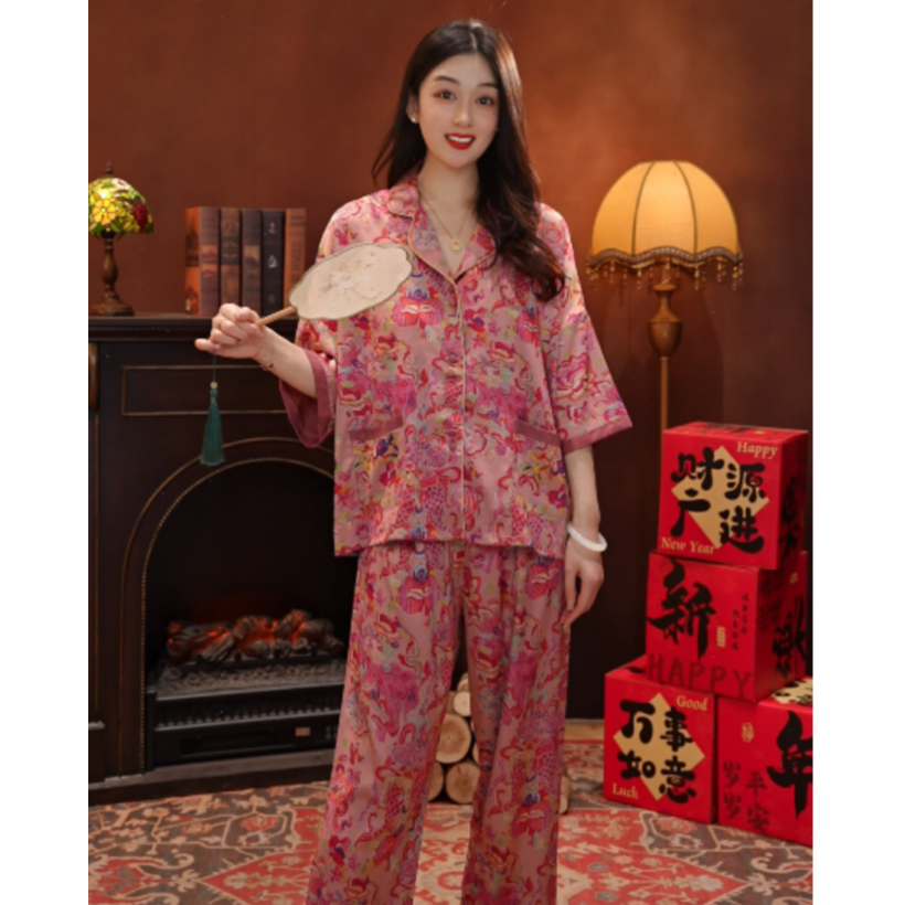 七七步步生莲2025爆款上新新中式可外穿家居服SMS