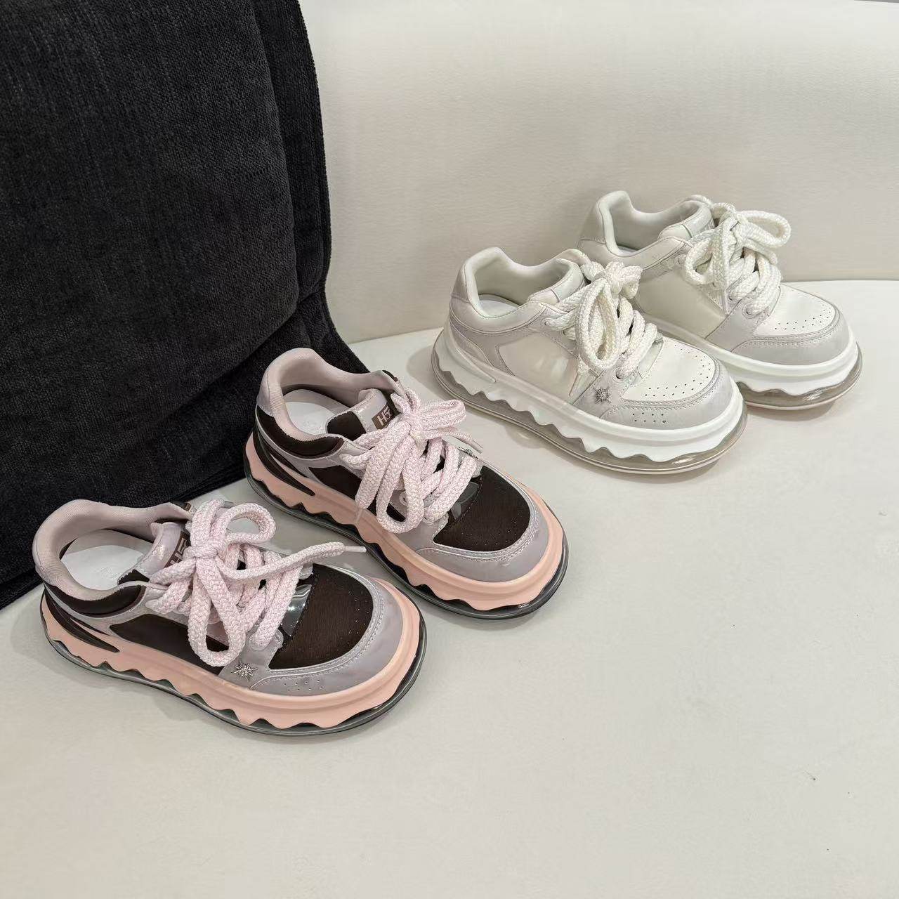 H55女鞋极光翻糖2026春季新款百搭休闲厚底增高轻奢气囊夹心板鞋,女鞋,时尚休闲鞋,淘宝优惠券,粉丝福利购,淘宝优惠卷