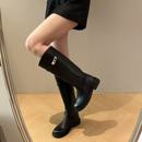 大腿围显瘦长靴皮带扣马靴百搭骑士靴 新款 H55女鞋 继承者2025冬季