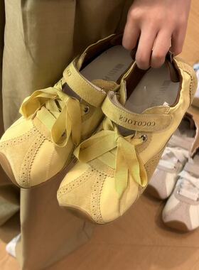 H55女鞋帕斯蒂尔2026春季新款低饱和色系方头休闲玛丽珍德训鞋