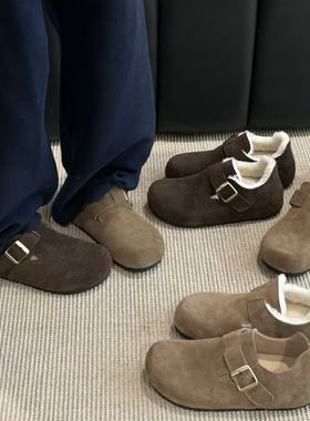 H55女鞋Classic经典勃肯2025新款魔术贴软皮懒人平底全包勃肯鞋