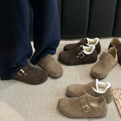 H55女鞋Classic经典勃肯2025新款魔术贴软皮懒人平底全包勃肯鞋