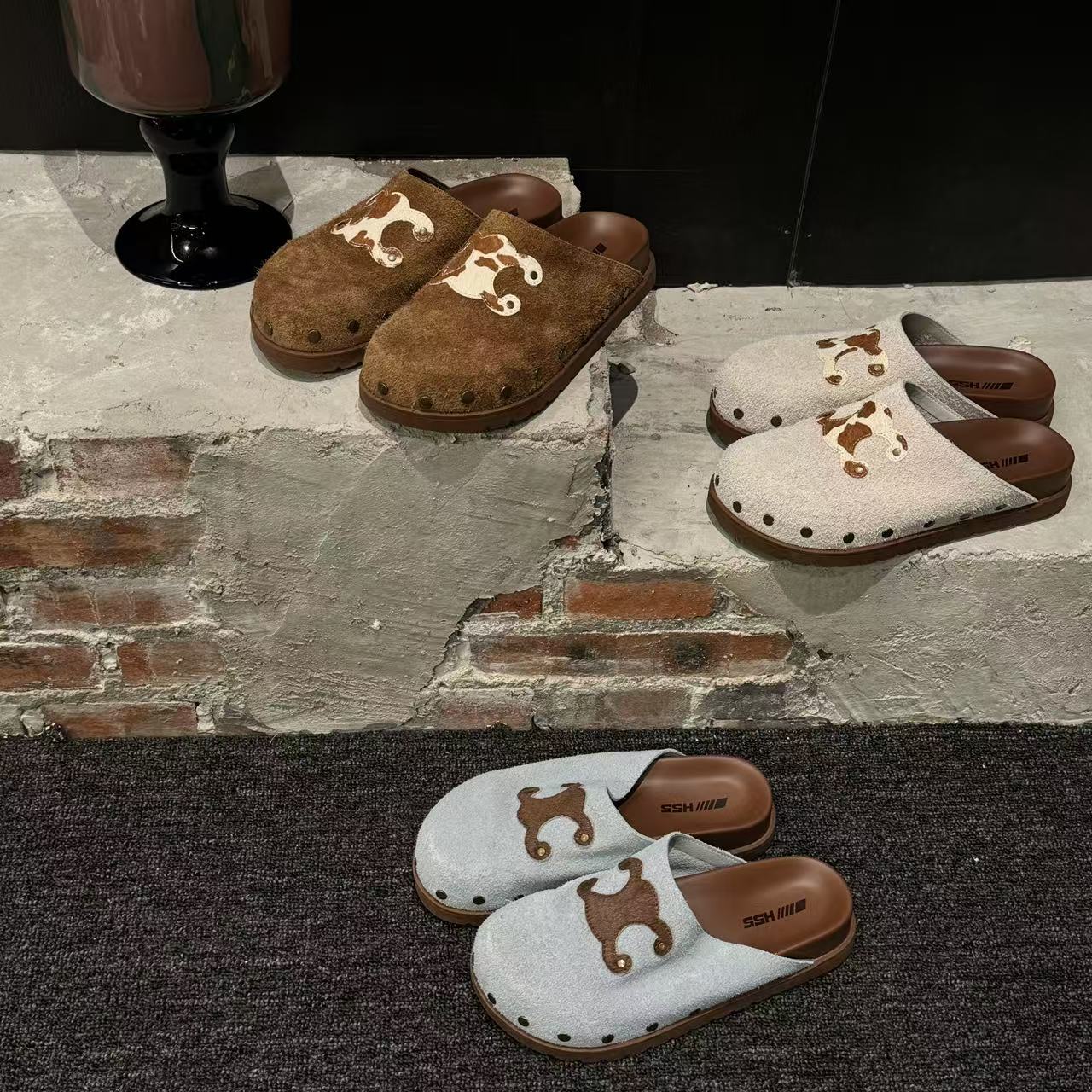 H55女鞋（头层牛皮）阿尔玛菲的夏天｜中古风百搭博肯鞋25年新款