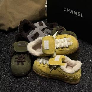 小众休闲百搭低帮翻盖欧包鞋 新款 泡泡星星玛奇朵2025冬季 H55女鞋