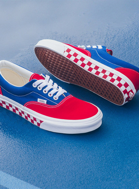 vans范斯 era bmx蓝色拼接格子滑板鞋休闲鞋VN0A38FRU8I\H
