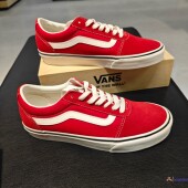 滑板鞋 范斯vans ward舒适百搭低帮红色帆布鞋 VN0A5HTSBOP