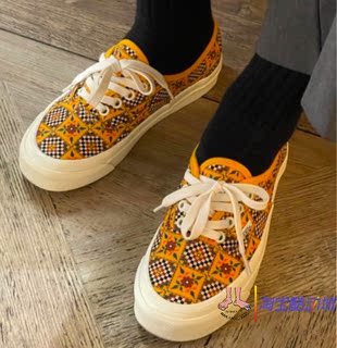 vans authentic范斯安纳海姆44 dx低帮男女帆布鞋黄白VN0A5KX4AXA