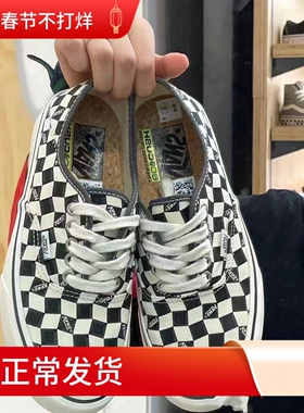 现货vans范斯sf不对称黑白棋盘格环保VR3软木塞帆布鞋VN0A4BX5KIG