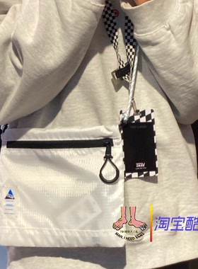 现货vans范斯trend acc蓝色logo单肩包斜挎包运动白色VN0A4P4UWHT