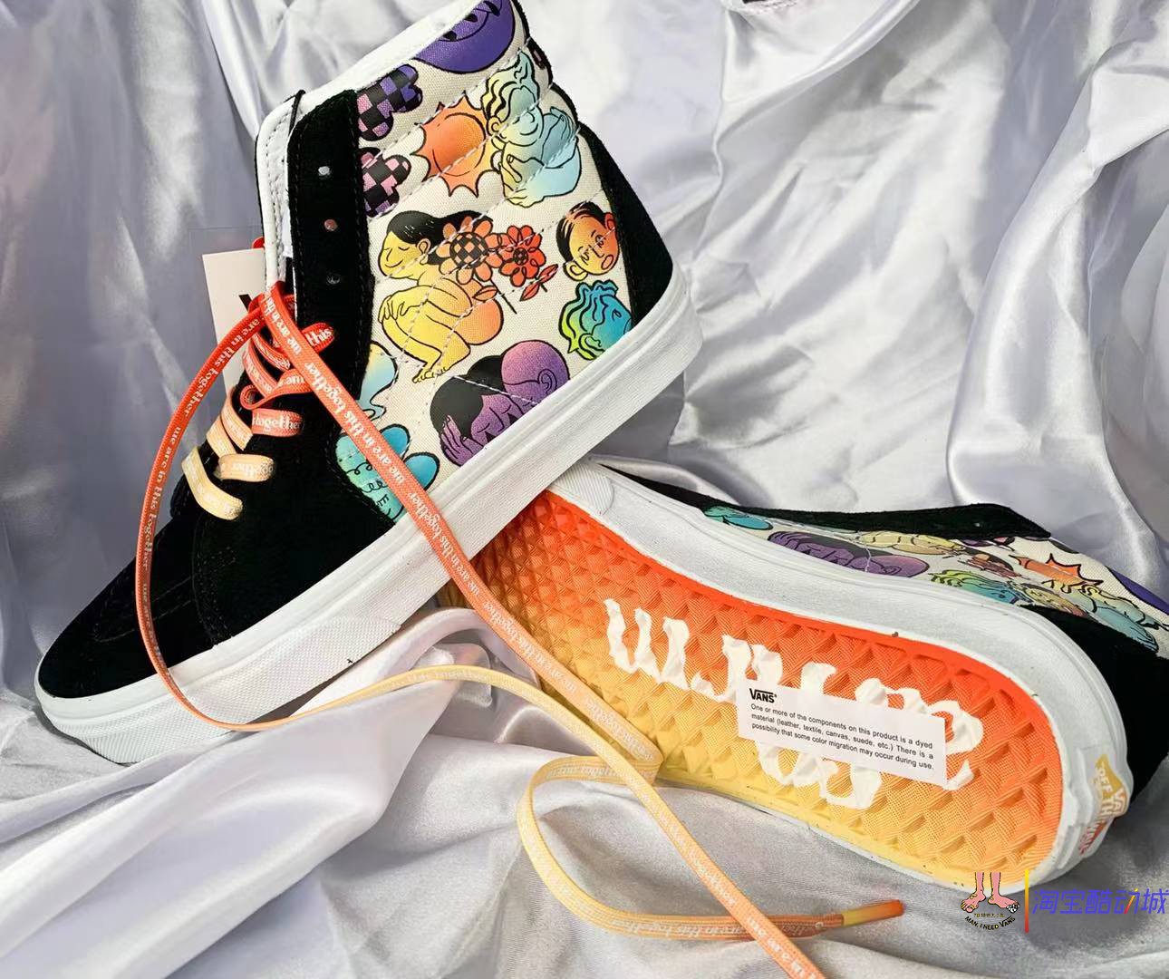 VANS范斯sk8-hi涂鸦高帮帆布鞋