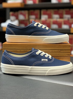 范斯vans authentic简约低帮蓝色帆布鞋VN000BW5DTQ