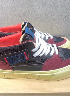 范斯vans half cab VLT LX做旧复古泼墨中帮滑板鞋VN0A5KC7FSJ