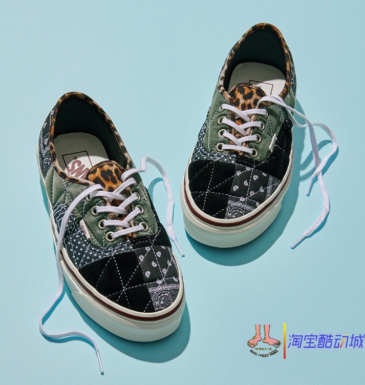 vans范斯authentic 44安纳海姆豹纹拼接复古帆布鞋vn0a54f99gu