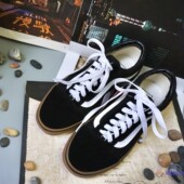 GUM生胶低帮黑红蓝滑板鞋 现货VANS范斯OLD SKOOL VN0001R1GI6