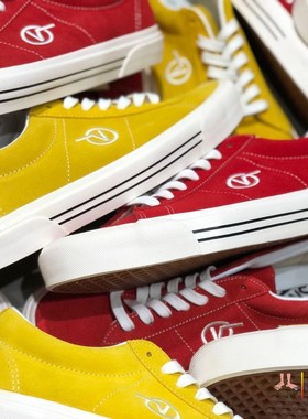 现货vans范斯sid安纳海姆黄红色低帮翻毛滑板鞋VN0A4BTXVTM/XMC