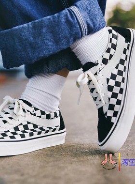 现货vans范斯低帮黑白棋盘格子Bold Ni男女情侣帆布鞋VN0A3WLPR6R