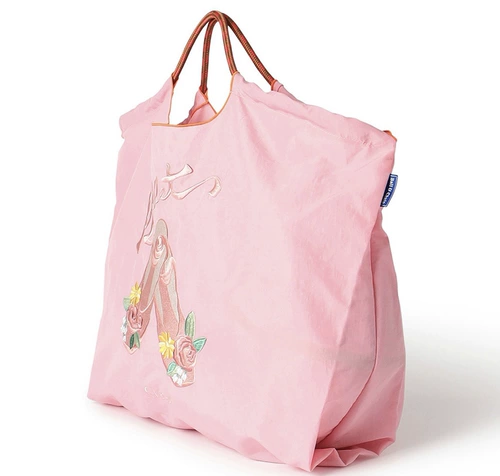 Японский шоппер, нейлоновые балетки, сумка на одно плечо, с вышивкой