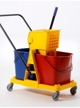白云AF08073/08074双桶榨水车 榨水桶46L洗拖把桶手压式挤水桶