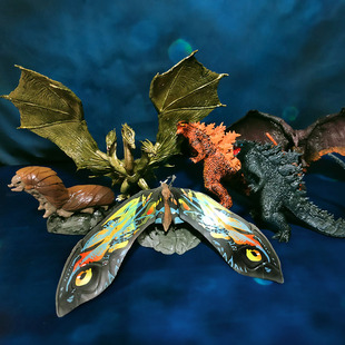 哥斯拉混战三头龙基多拉套装魔斯拉拉顿电影写实模型玩偶摆件手办