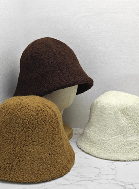 美拉德高品质羊毛毛呢水桶帽渔夫帽盆帽秋冬季百搭文艺女青年早八