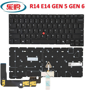 适用于 联想 ThinkPad R14 E14 GEN 5 GEN 6 笔记本键盘 背光US