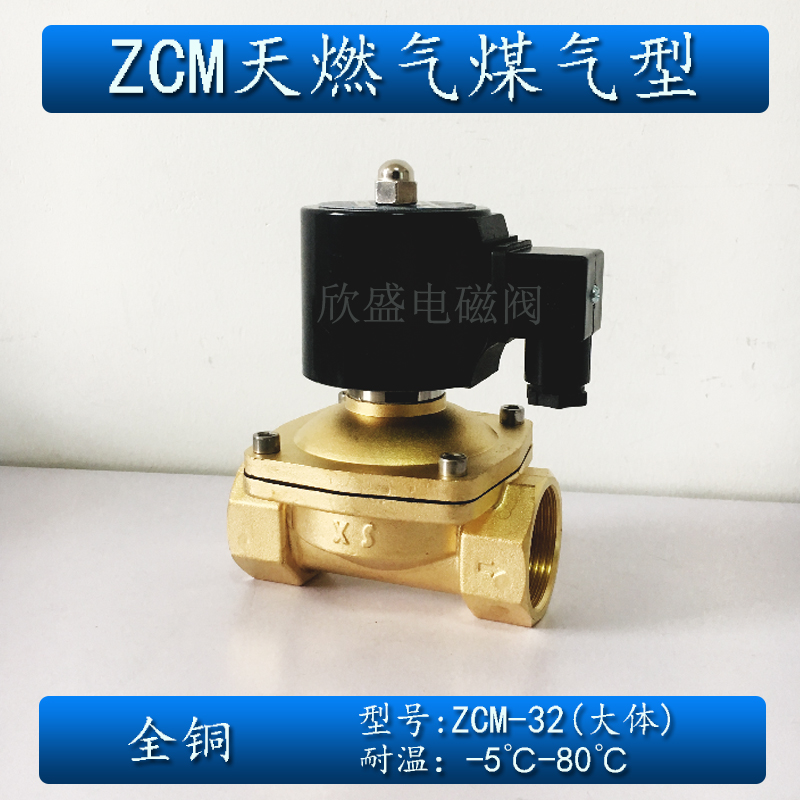 dn32天燃气瓦斯电磁阀常闭ZCM-32 AC220V DC24V全铜防潮防雾 工业油品/胶粘/化学/实验室用品 烧杯/烧瓶 原图主图