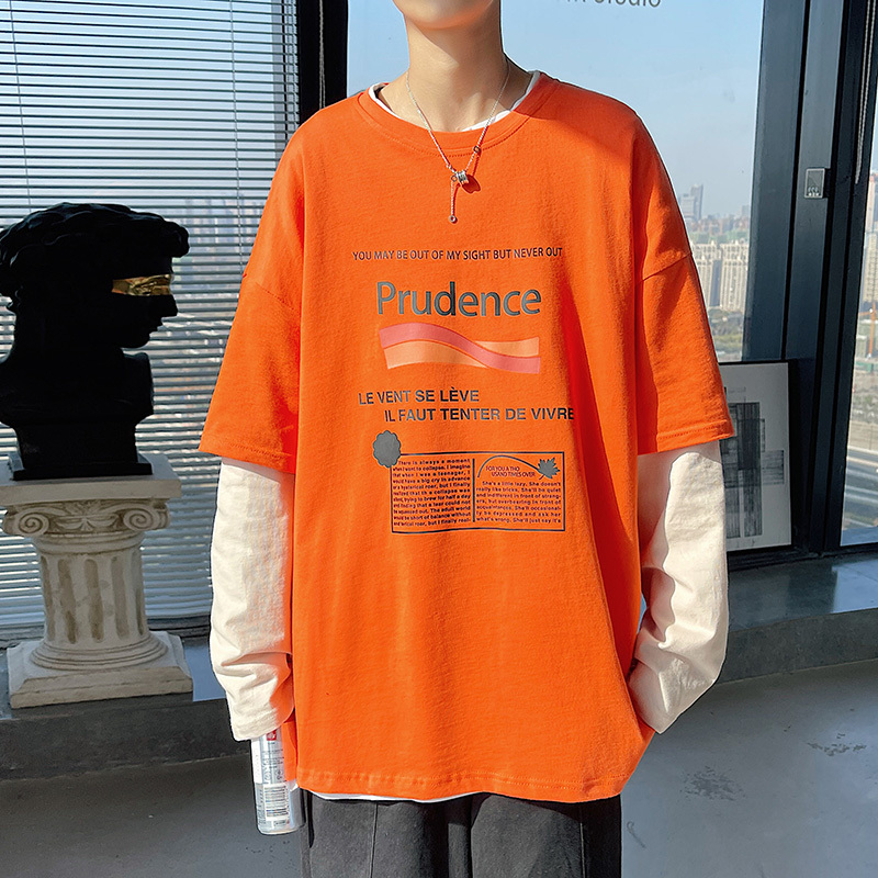 New printing long sleeve T-shirt and two-piece top