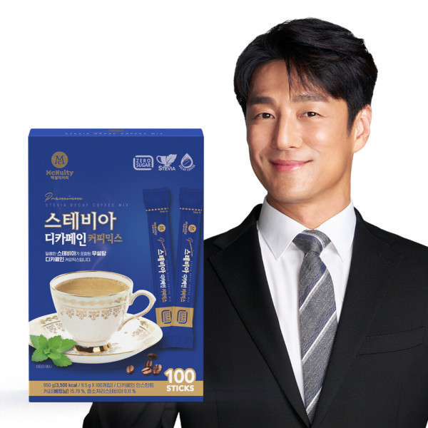 韩国直邮McNulty速溶咖啡甜叶菊代糖低咖啡因低卡stevia100条