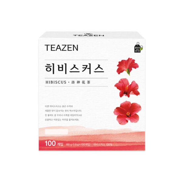 韩国直邮teazen有机农木槿花洛神花茶热量独立包100袋-封面