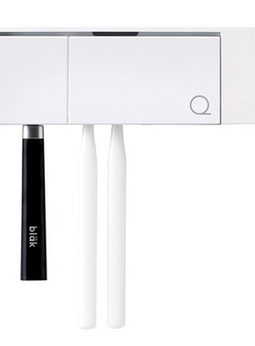 韩国直邮o2care牙刷消毒器加热杀菌壁挂免打孔BS-3100S白色家用