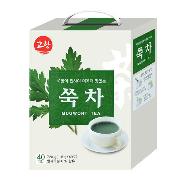 韩国直邮故乡艾草茶艾叶茶女性茶饮18g*40包