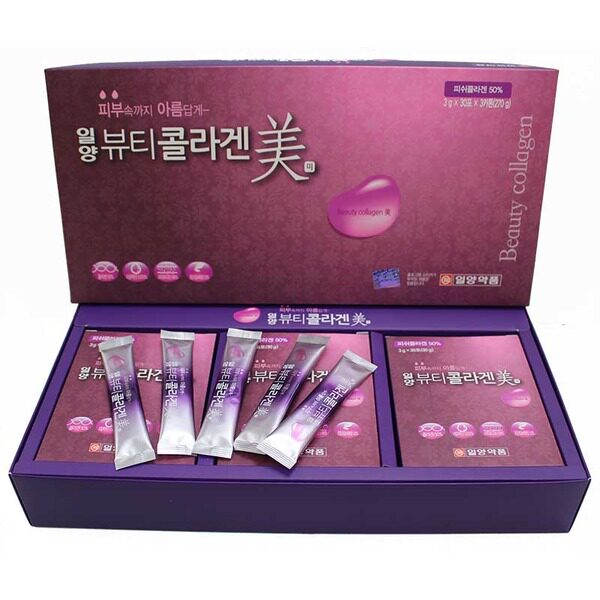 韩国直邮一洋collagen水嫩肌肤胶原蛋白粉3小盒90包