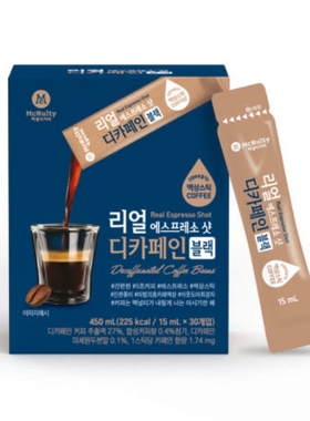 韩国直邮mcnulty液体咖啡黑美式浓缩低咖啡因30条