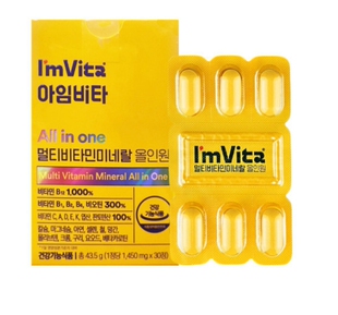 韩国Imvita钟根堂多种复合高含量综合维生素C多效合一30粒