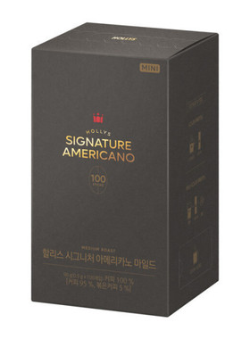 韩国直邮hollys黑咖啡signature速溶mini美式100条两种口味