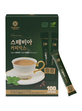 韩国直邮McNulty甜叶菊代糖速溶咖啡浓郁柔和低卡stevia100条