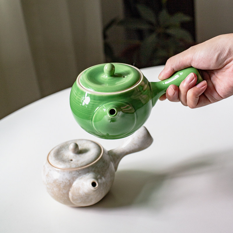 薇薇安的陶屋急须壶创意陶瓷茶具家用单壶复古和风日式侧把茶壶
