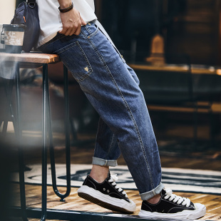 男春夏2026新款 锥形长裤 美式 子男士 水洗弹力裤 冰氧吧新疆棉牛仔裤