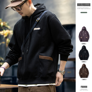 外套美式 360g卫衣男连帽2025新款 男士 潮牌宽松大码 休闲上衣潮 秋季