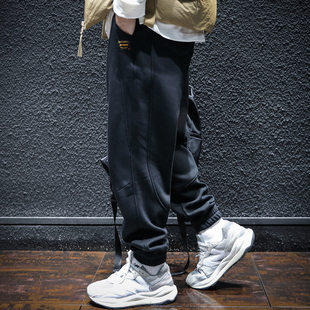 运动裤 男宽松潮牌大码 秋冬裤 子男士 冬季 加肥加大男裤 加绒束脚卫裤