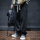 秋冬款 冬季 男士 垂感运动大码 加绒直筒休闲裤 男宽松潮牌黑色卫裤