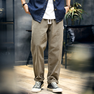 美式 新款 复古直筒裤 子男士 纯棉休闲裤 宽松百搭锥形长裤 男2026春季