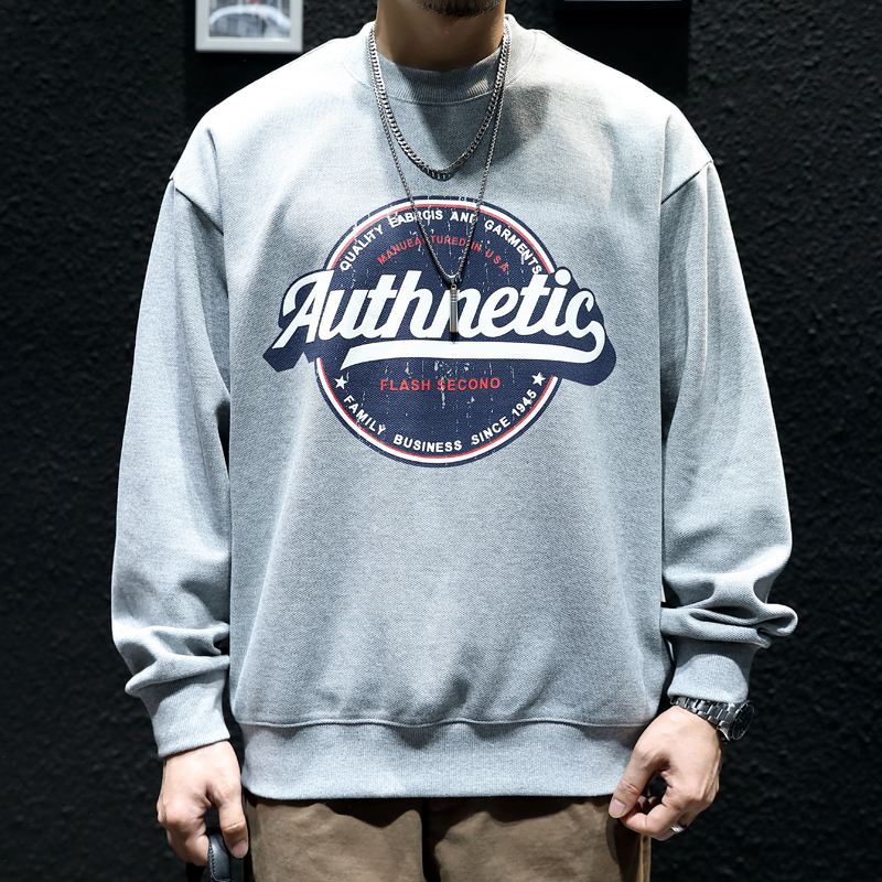 美式长袖圆领卫衣宽松版型